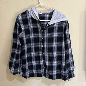 flannel hoodie